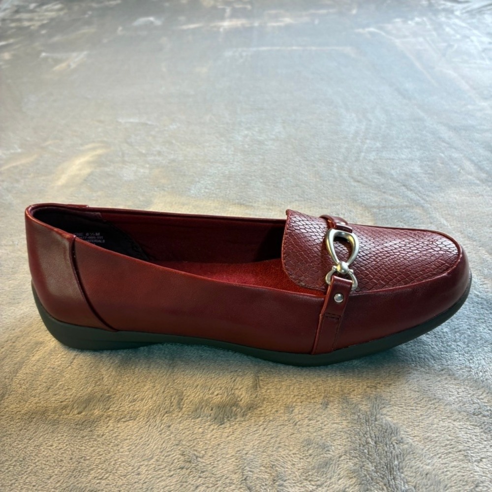 Kim Rogers Blayne Size 8.5M Burgundy Red Horsebit Loafers Ultra Comfort Flats - Picture 14 of 16
